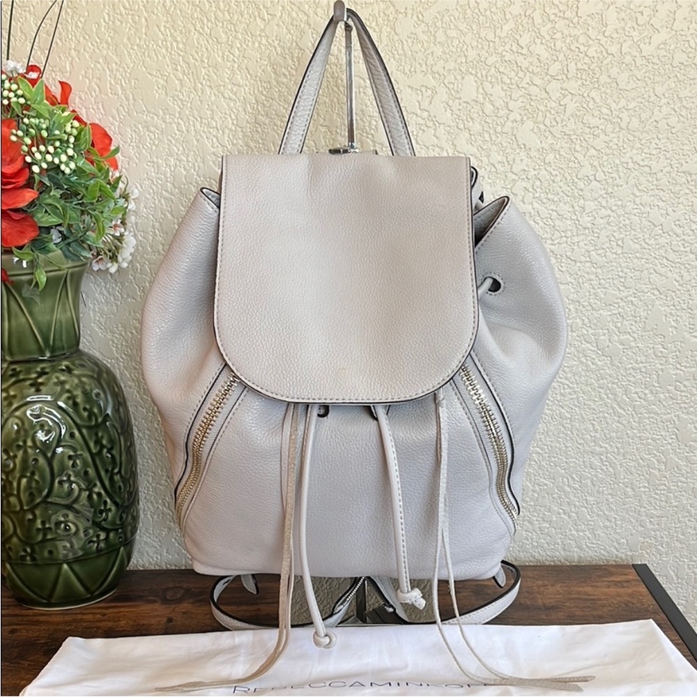 Rebecca Minkoff Bryn stone gray leather backpack